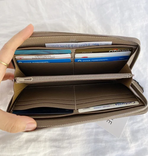 Hermes zipper wallet sale